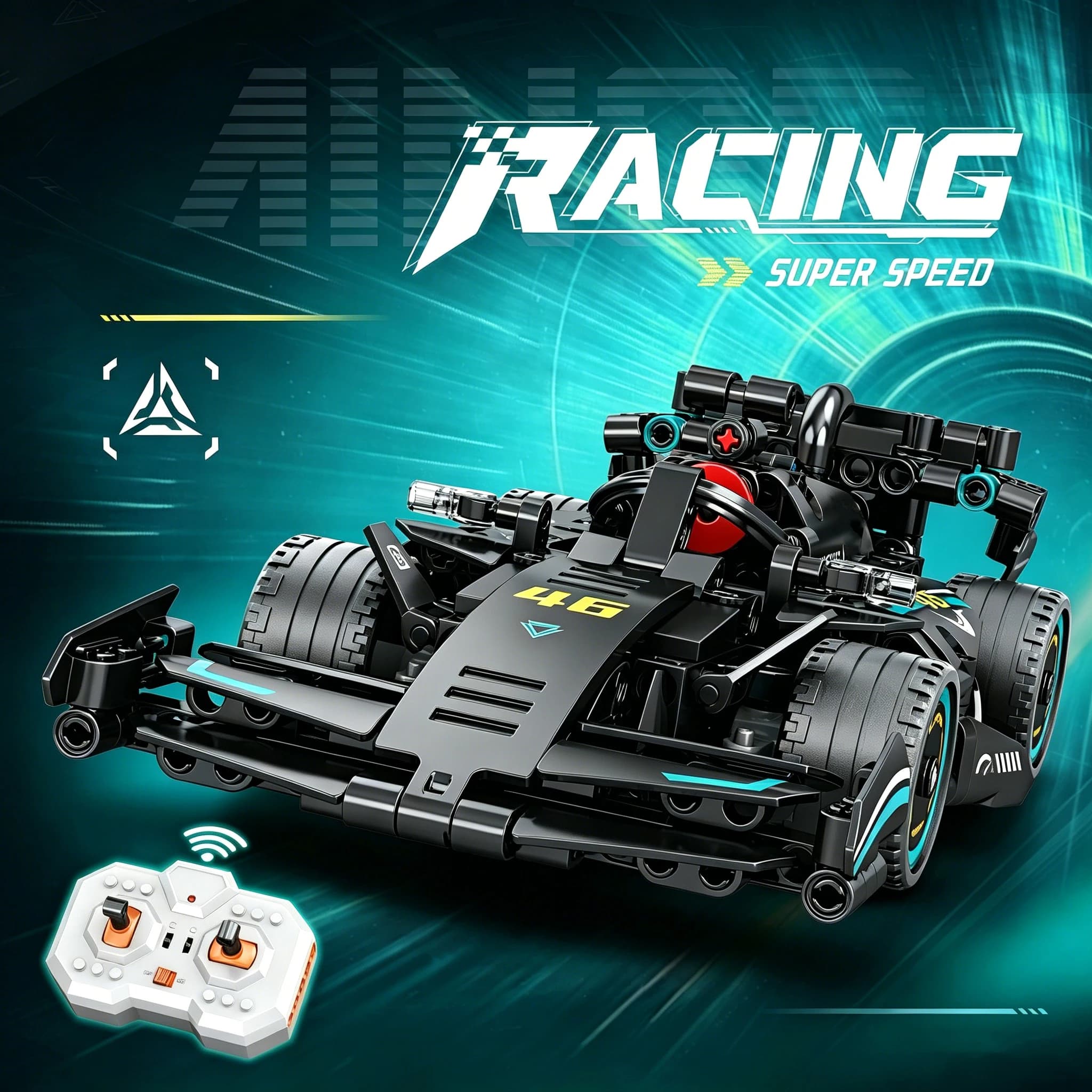 RC Racing Car Building Blocks Toy Remote Control Sports Car Model DIY Assembly Bricks Christmas Gift Educational STEM Toys