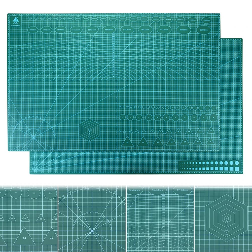 Cutting Mat 90x60cm, Cutting Board 3 Sheets, Rotating Mat for Fabrics, Arts and Crafts