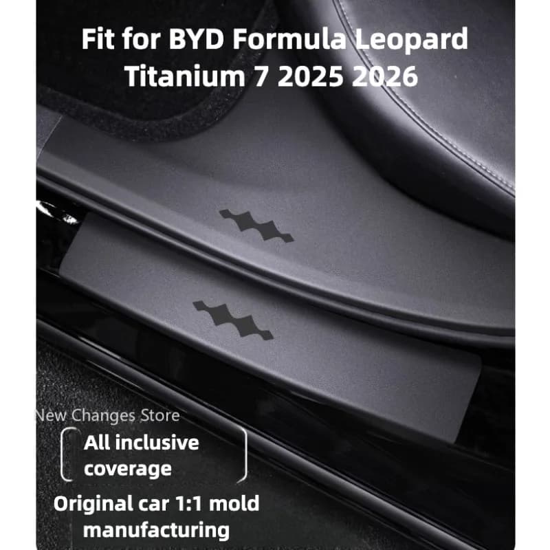 Per BYD Formula Leopard Titanium 7 2025 2026 Auto Pedale Soglia Striscia di Protezione Anti Passo Adesivo Aggiornamento Interni Forniture