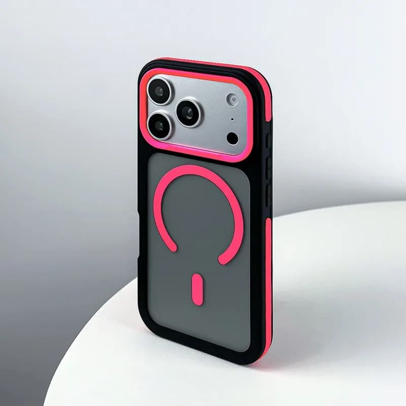 Luxury Two Tone Translucent Magnetic Phone Case for IPhone 18 Pro 17 Air 16 15 14 13 Pro Max for Magsafe Metal Lens Frame Cover