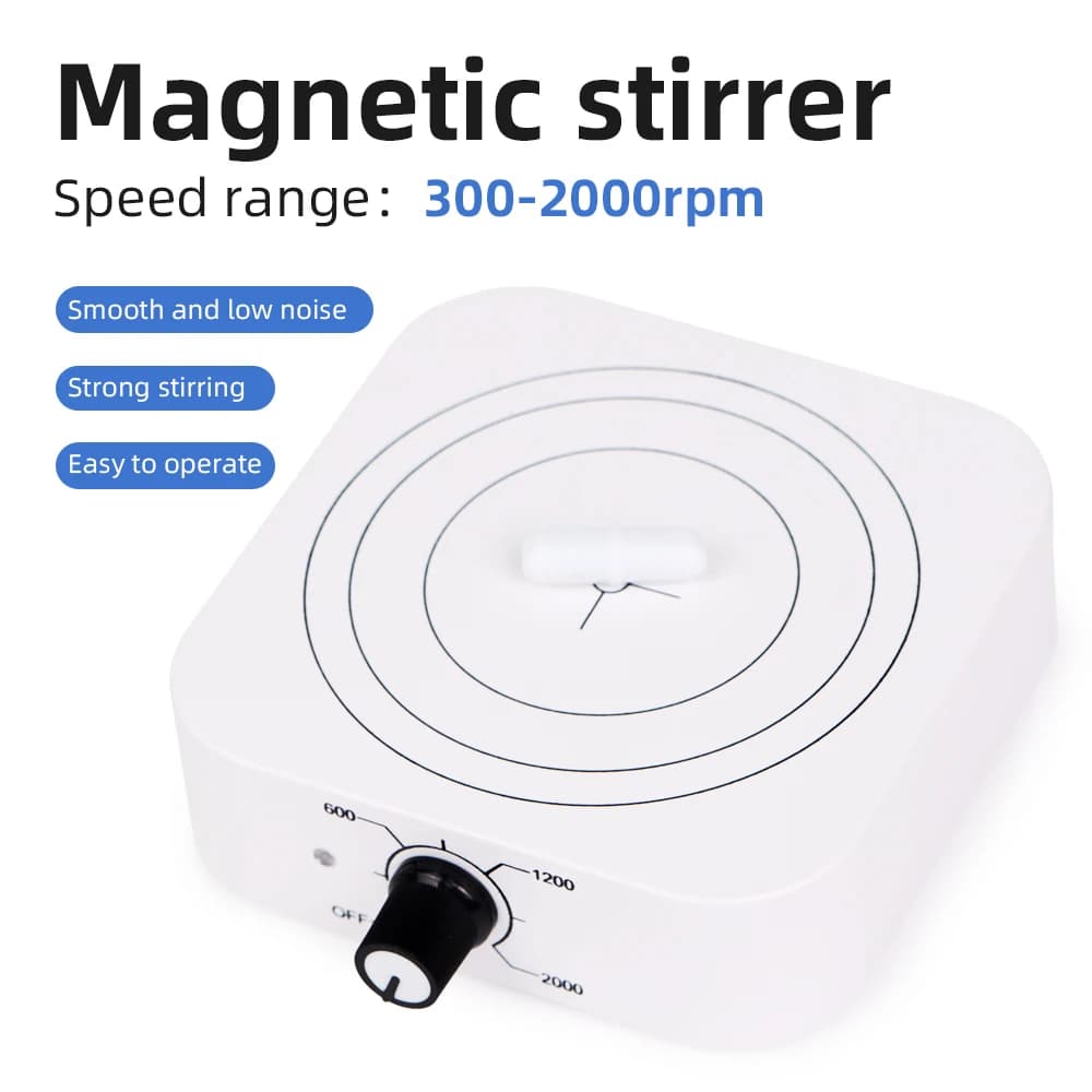 1L 300-2000RPM Agitatore magnetico Laboratorio Miscelatore magnetico Agitatori portatili Macchina con mini agitatore a piastra di agitazione Spina UE