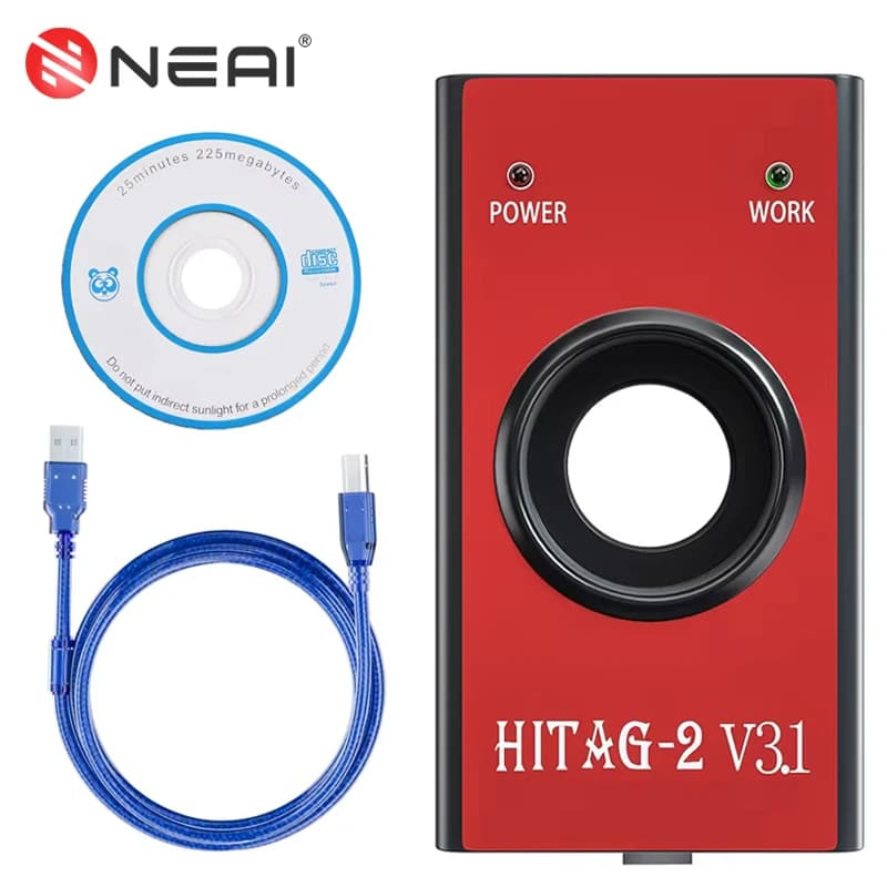 Programmatore Chiavi Auto Hitag2 V3.1, Strumento Diagnostico OBD2 per Auto, Transponder Universale HITAG 2, Lettura Remota PIN VIN per Windows XP