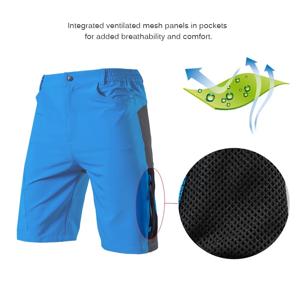 Men's Summer Cycling Shorts Downhill Shorts for Mountain Bike Shorts Wide Bicycle Shorts for Road Outdoor Sports