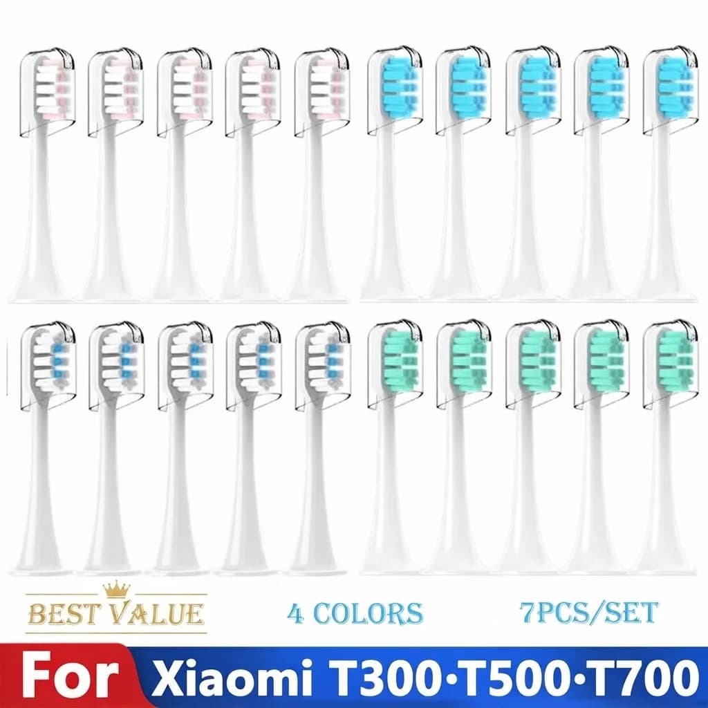 For Xiaomi Mijia T300/T500/T700 Replacement Brush Heads with Caps Sealed Package Soft Heads For Sonic Electric Toothbrushes