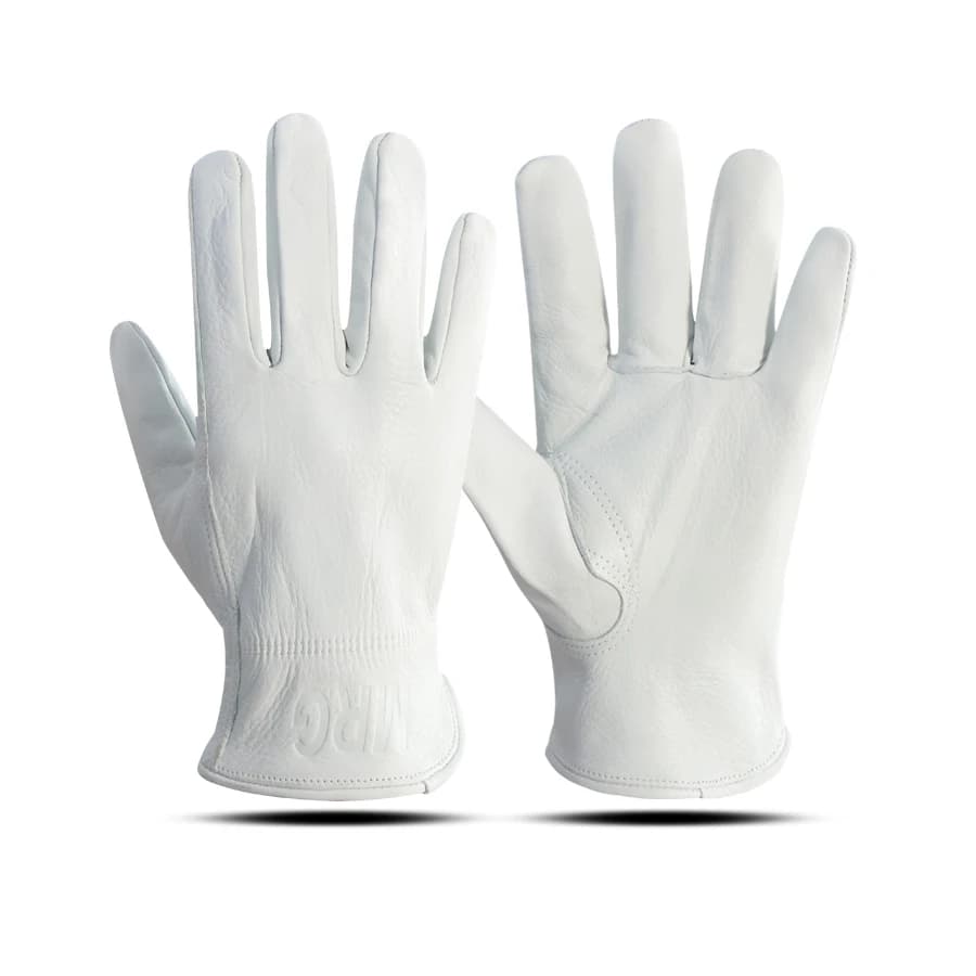 1 pair of man's work gloves in soft cow leather for driver hunting farm guide garden welding safety protection mechanical safety glove