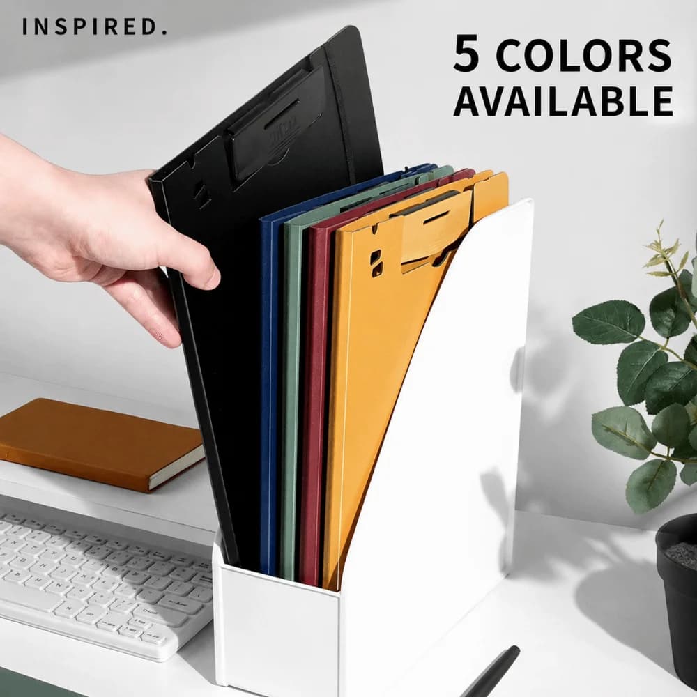 Minimalist Waterproof PP A4 Clipboard Folder Horizontal 360° Flip Secretarial File Folder File Organizer Contract Exam Papers