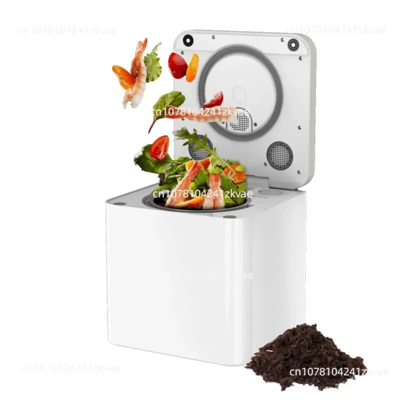 Stainless Steel Electric Compost Bin with Batch Feed for Apartment Small Indoor Kitchen Food Waste Composter