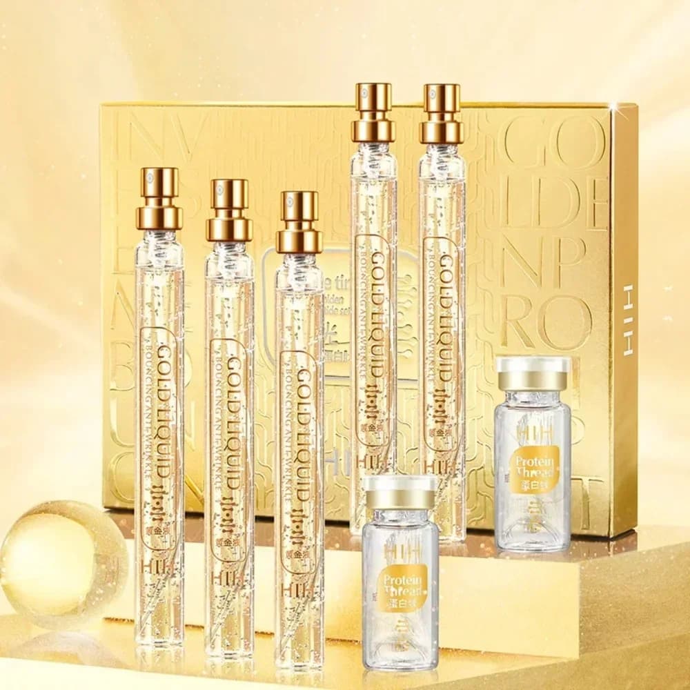Golden Protective Collagen Wire Set for Lifting, Protective Threads Absorbable for Fixing, Anti-Aging, Skin Grinding and Hydrating