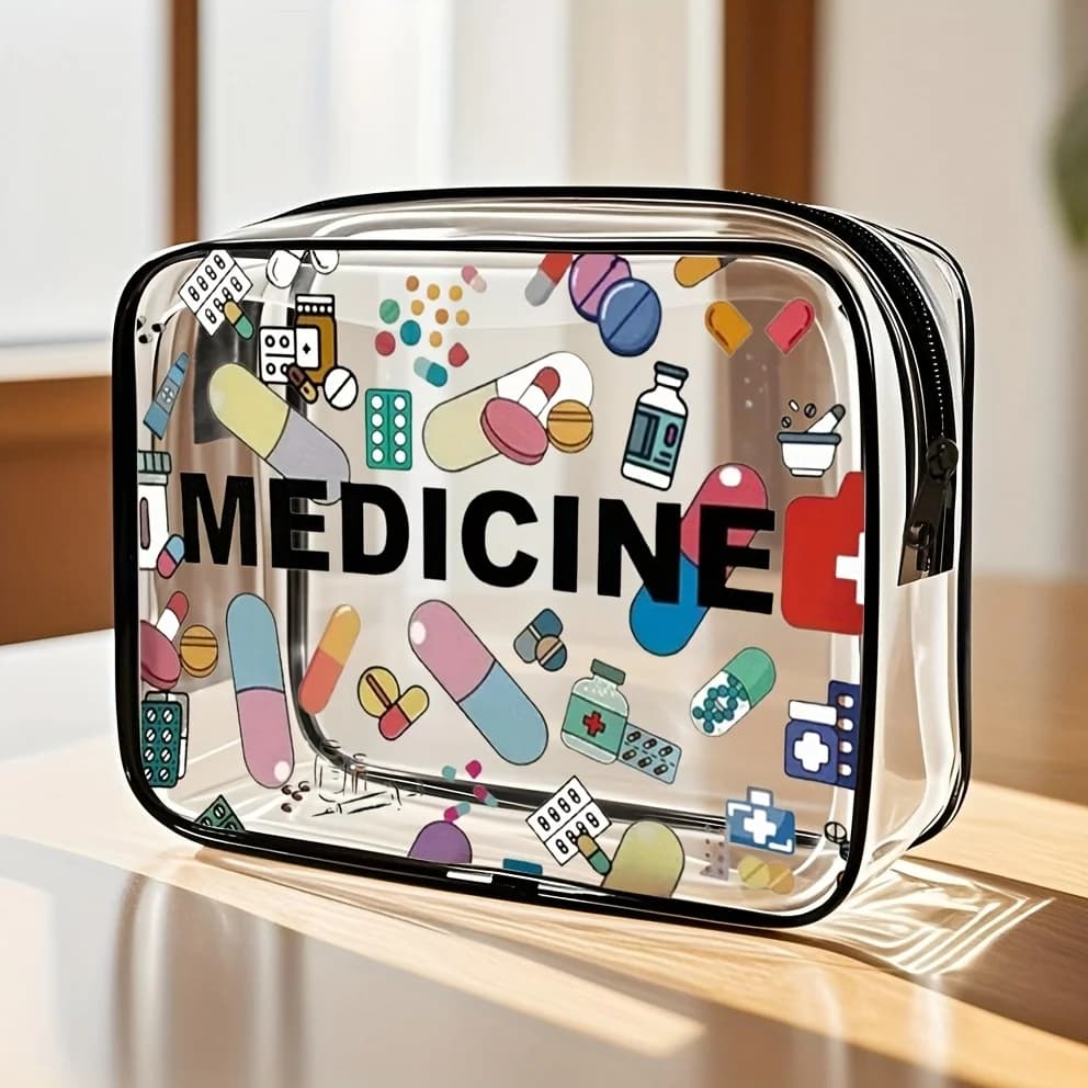 Cosmetic Bag for Medicines Large Capacity Travel Organizer for Women Toiletry Bag Easy to Clean Travel Toiletry Bag for Toiletries For Daily Use