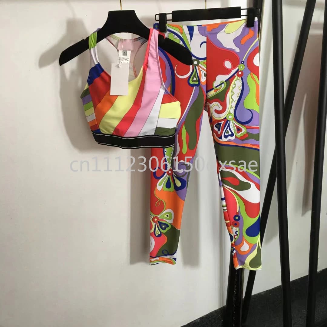 Women's Yoga Sets with Letter Signature Logo Sports Pants Sets Lady Swimwear Beachwear