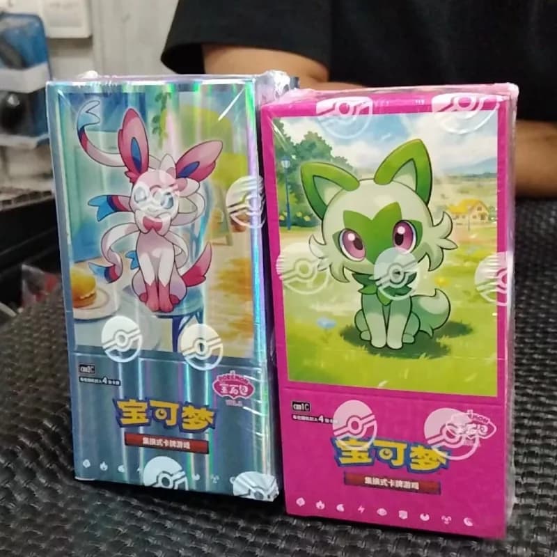 Hot 100% Carte Originali Gem Pack Vol.1 Vol.2 Cinese Tcg Eevee Album Scarlet E Violet Trading Ptcg Bag Box Card Regalo Di Compleanno