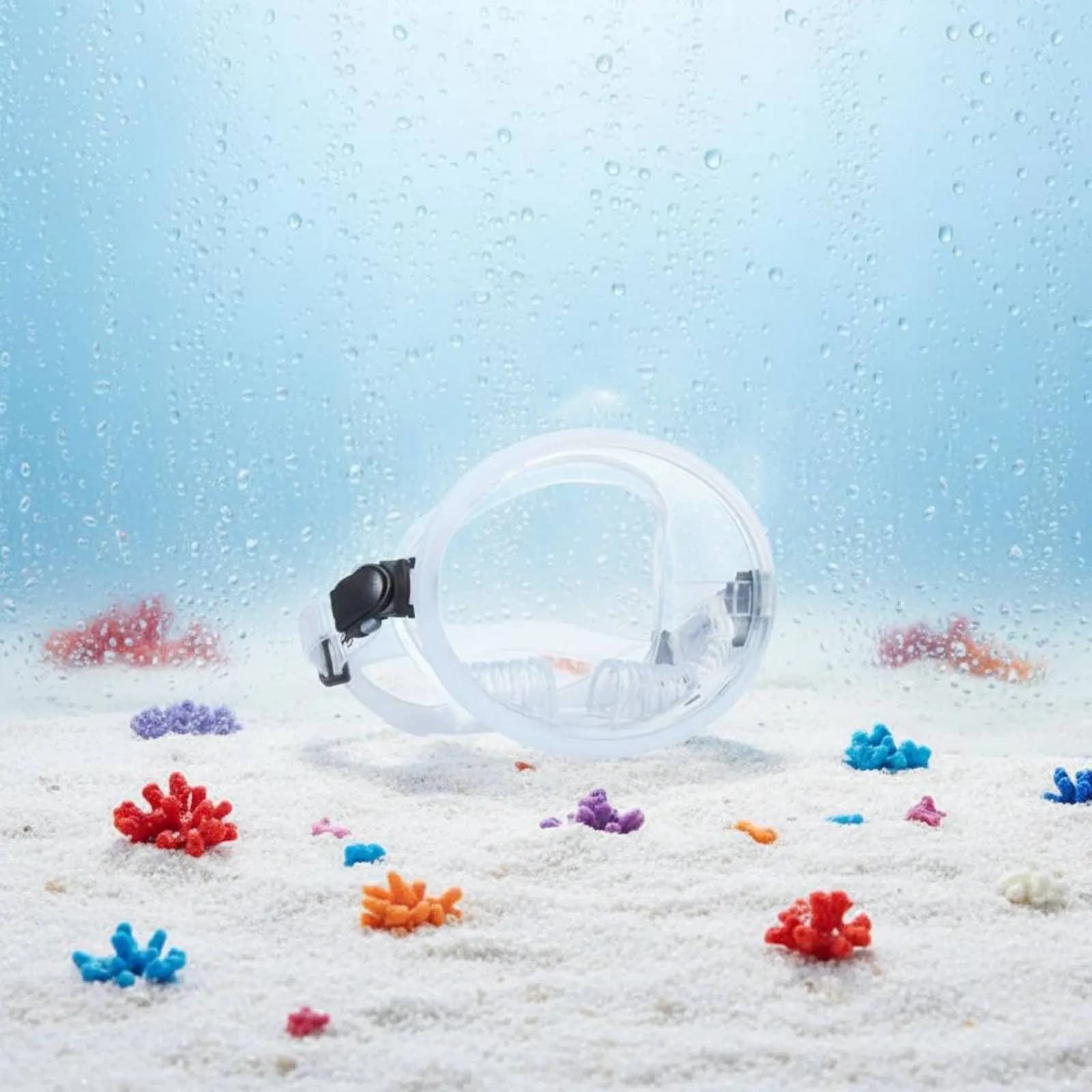 Panoramic Snorkel Mask Adjustable Strap Single Lens Dive Mask Swimming Gear Watertight Closure Aquatic Activities Equipment