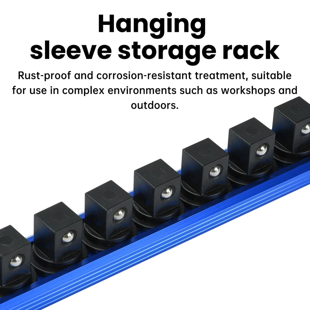 360 ° Organizzatore di supporto per presa magnetica girevole Rack in lega di alluminio resistente per stoccaggio di utensili per prese di trasmissione da 1/2 "1/4" 3/8 "