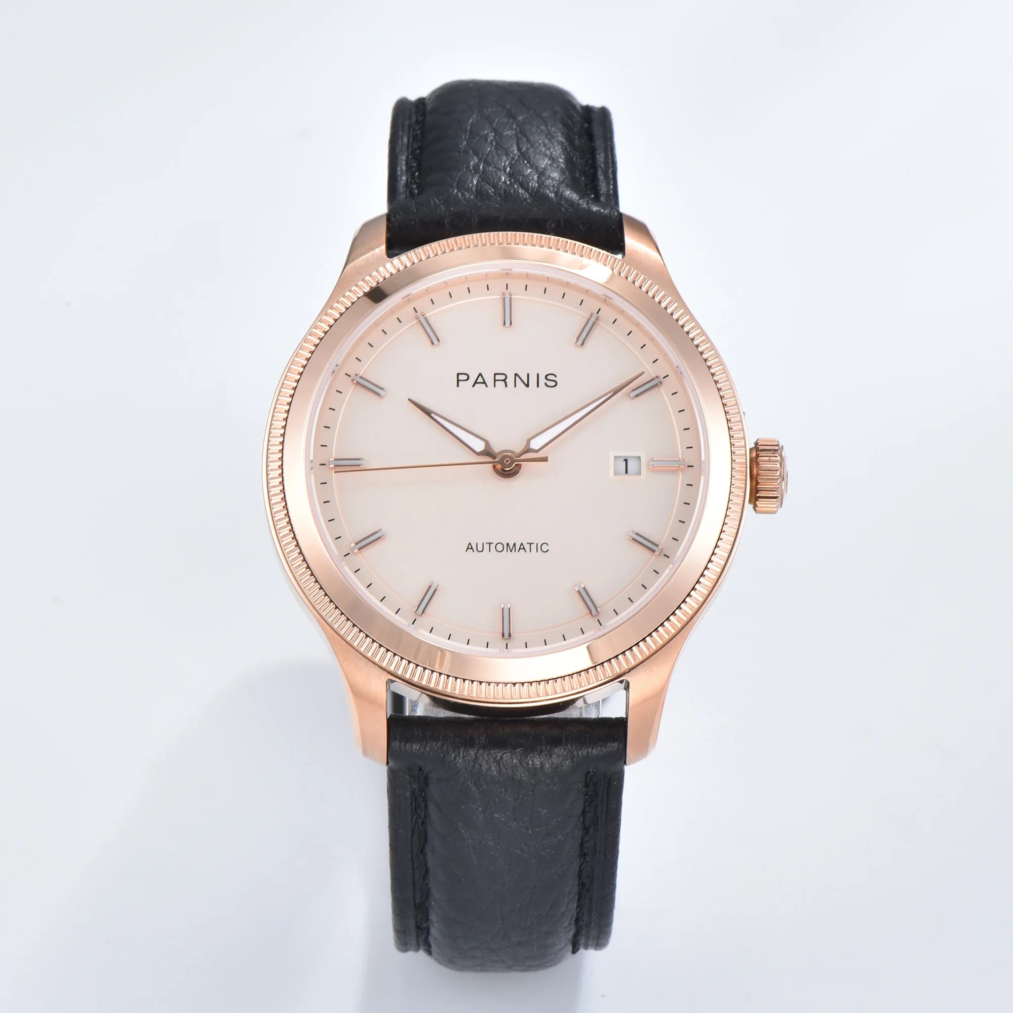 New Fashion Parnis 41mm Rose Gold Case Mechanical Automatic Men Watch Sapphire Crystal Watches For Men reloj hombre 2026 Gift