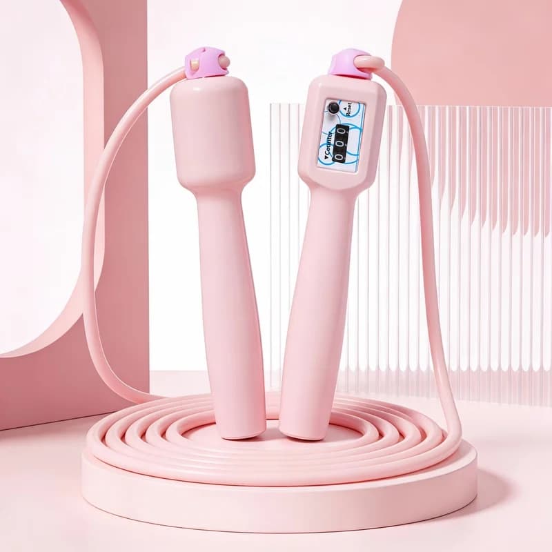 Classic Macaron Color Solid Bold Adjustable Length Jump Rope with Non-Slip Handles for Fitness, Weight Loss, Easy Sweating, and
