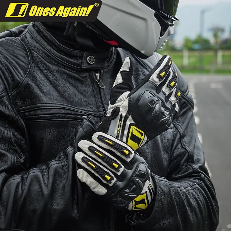 Guanti da Moto CE1 in Fibra di Carbonio Traspiranti TPU Guanti Protettivi Integrali da Corsa per Motocicletta