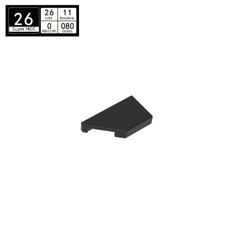 10PCS Compatible with 5091 Modified 1x2 Wedge Left Building Blocks Kit Tile 45° Angle Cut Bricks Particle Toys Plate Modified