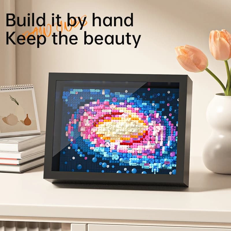 Kit Creativo Fai-da-Te per Assemblaggio di Immagini Famose Mondiali, Cornice Fotografica, Decorazione Artistica, Puzzle, Blocchi da Costruzione, Giocattolo, Decorazione per la Casa, Regalo da Collezione