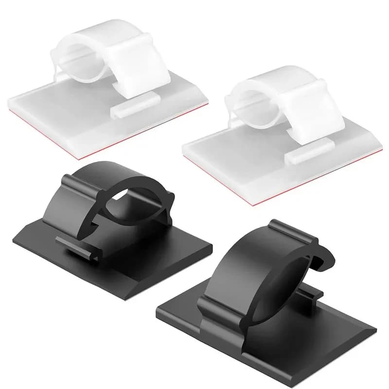 10/20/40 Pezzi Clip Organizzatori per Cavi, Supporto per Cavi da Scrivania, Gestione Cavi per Workstation, Avvolgicavo per Linee di Ricarica e Dati