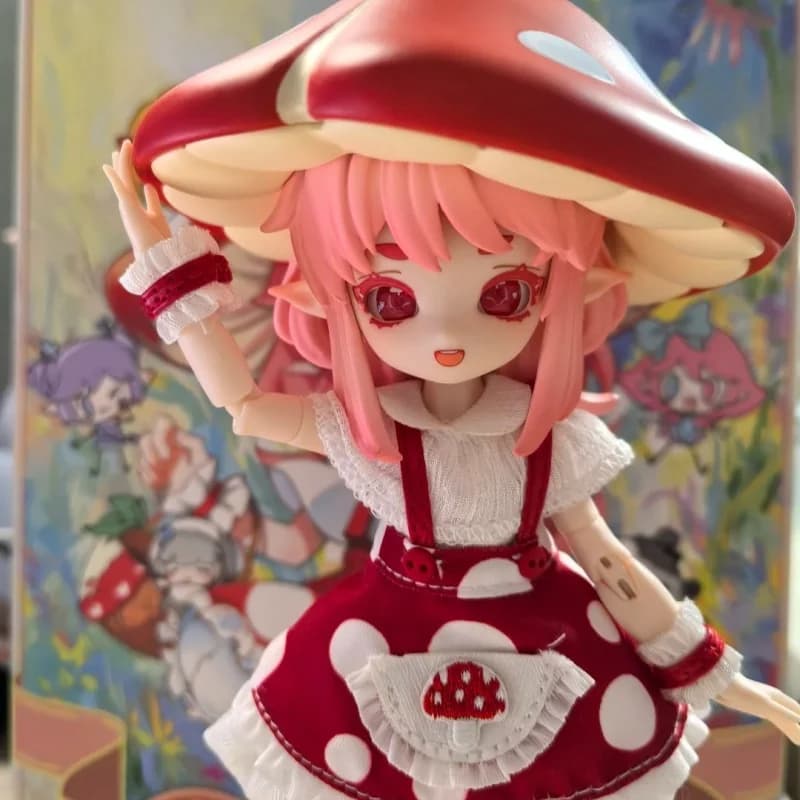 New Authentic New Mushroom Mushroom 1/12 Bjd Series Blind Box Mobile Doll Cute Handmade Toy Doll Desktop Girl Birthday Gift