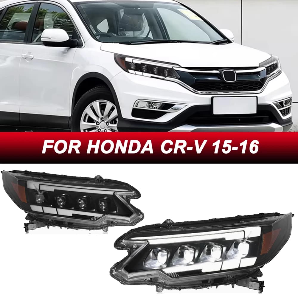 Fari a LED per Honda CR-V CRV 15-16, nuovo stile, DRL full LED, gruppo fari anteriori, indicatori di direzione, accessori auto, lampada modificata