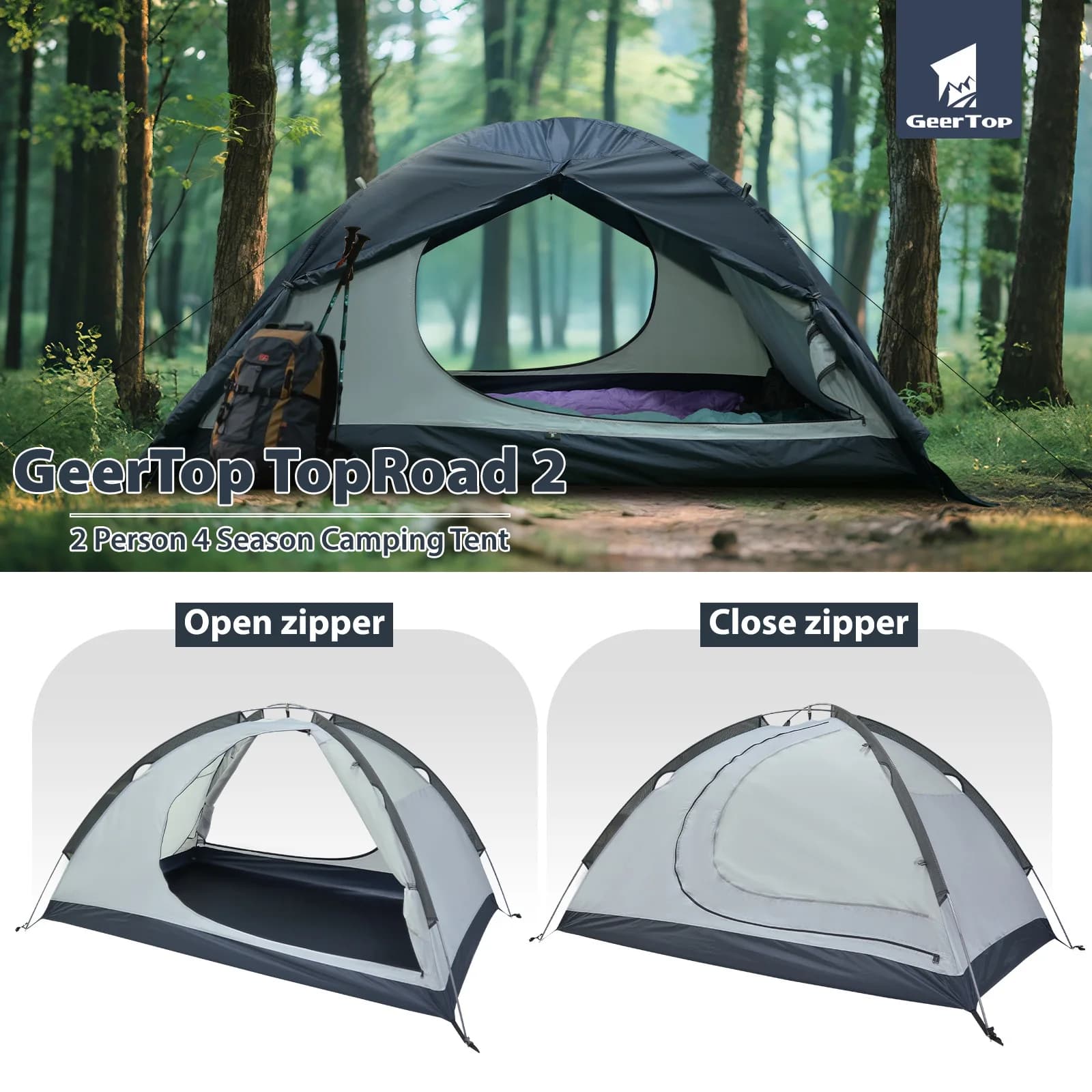 Portable tent, outdoor camping, hiking, mountaineering with aluminium pole, rain prevention equipment, L362