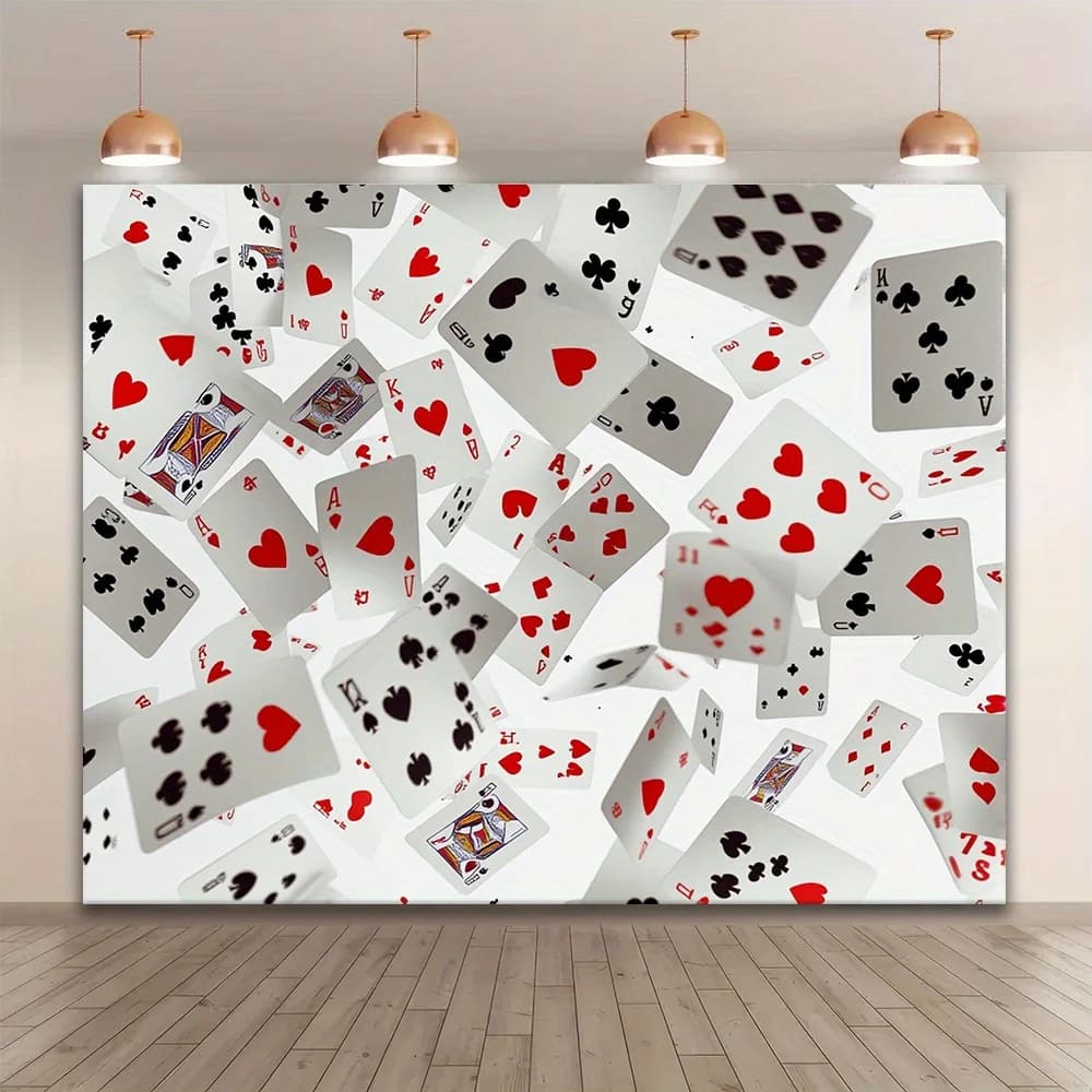 1 confezione, tessuto di sfondo pieghevole per giochi di carte, materiale in poliestere, multifunzionale, adatto per feste al chiuso e all'aperto