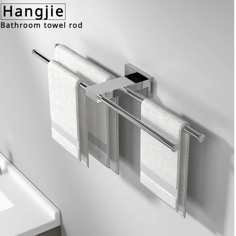 Portasciugamani per bagno, portasciugamani in acciaio inossidabile cromato stile minimalista anticorrosione e antiruggine