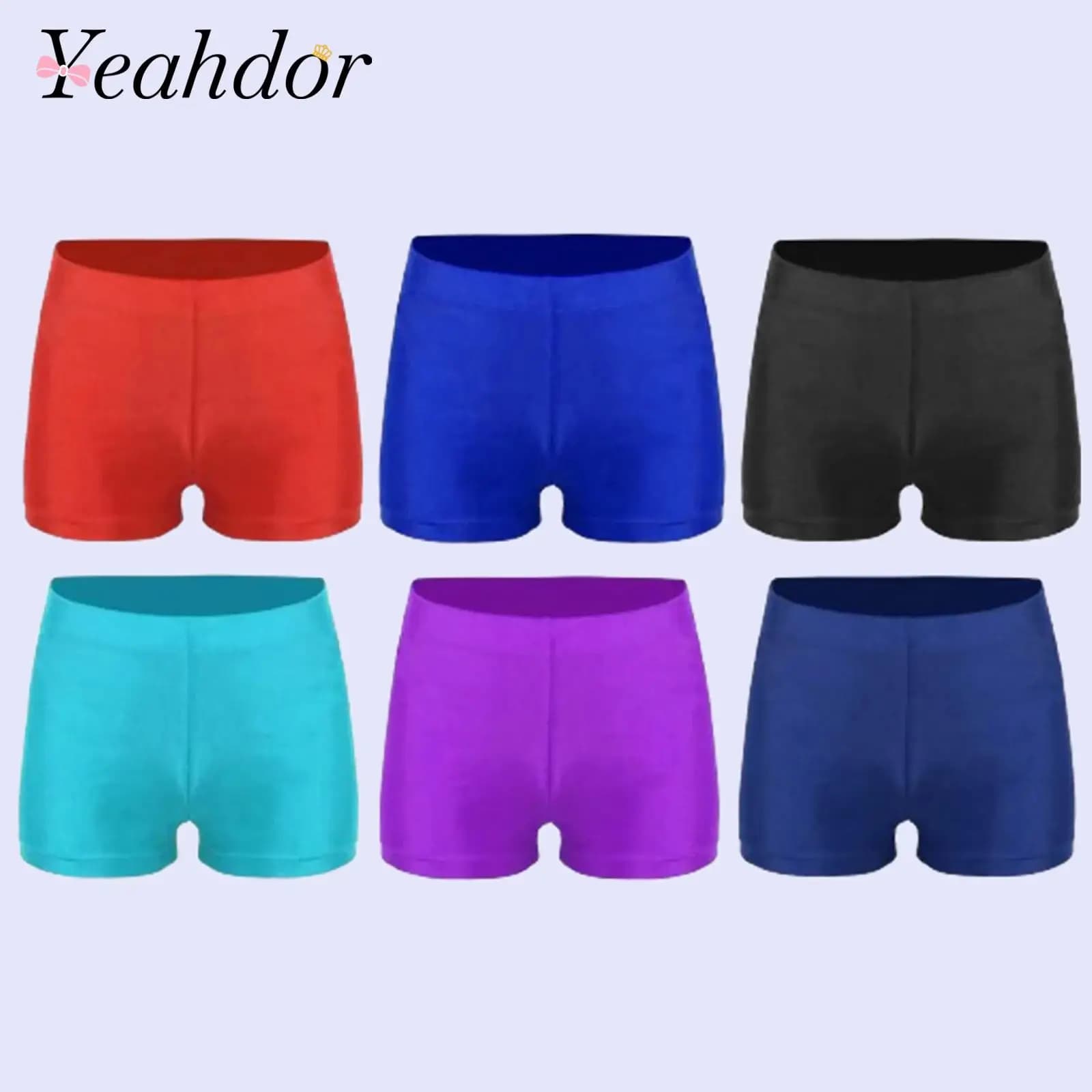 Pantaloncini da ballo per ragazze per bambini Balletto Yoga Pantaloni da pattinaggio di figura 6-16 anni Leggings corti atletici per balletto scintillante per pantaloncini da ginnastica