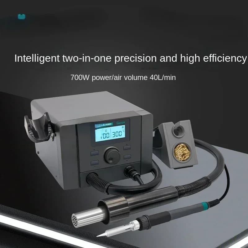 708D Heat Gun Two-in-One Digital Display Desoldering Station Adjustable Temperature Three-Channel Electric Soldering Appropriate