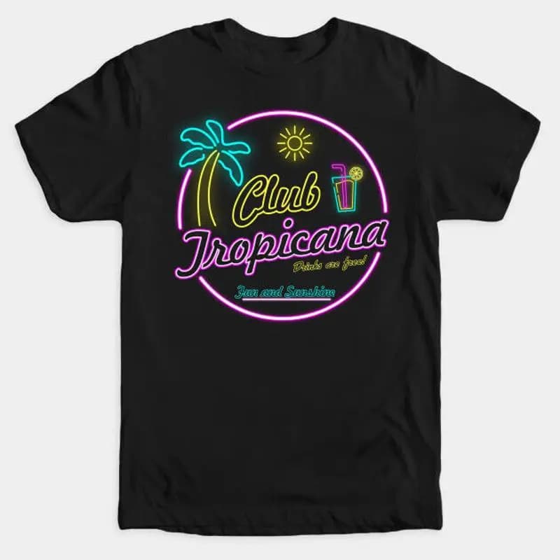 Maglietta Club Tropicana Fantastico degli anni '80 Pop Wham George Michael Andrew Ridgeley