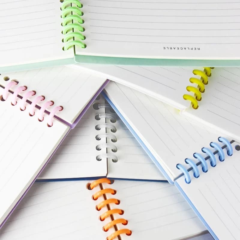 3 anelli raccoglitori in plastica a fogli mobili per notebook fai da te, diario, studente, clip, fibbia per cartelle di file, forniture per rilegatura per ufficio (6 fori)