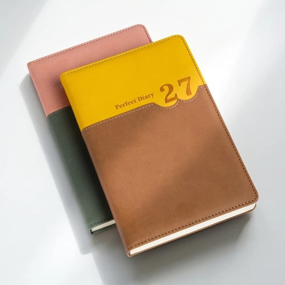 Office Work Planner 2027 Schedule Planner Notepad Diary Writing Pads PU Leather Cover To-do List Notebook 320 Pages