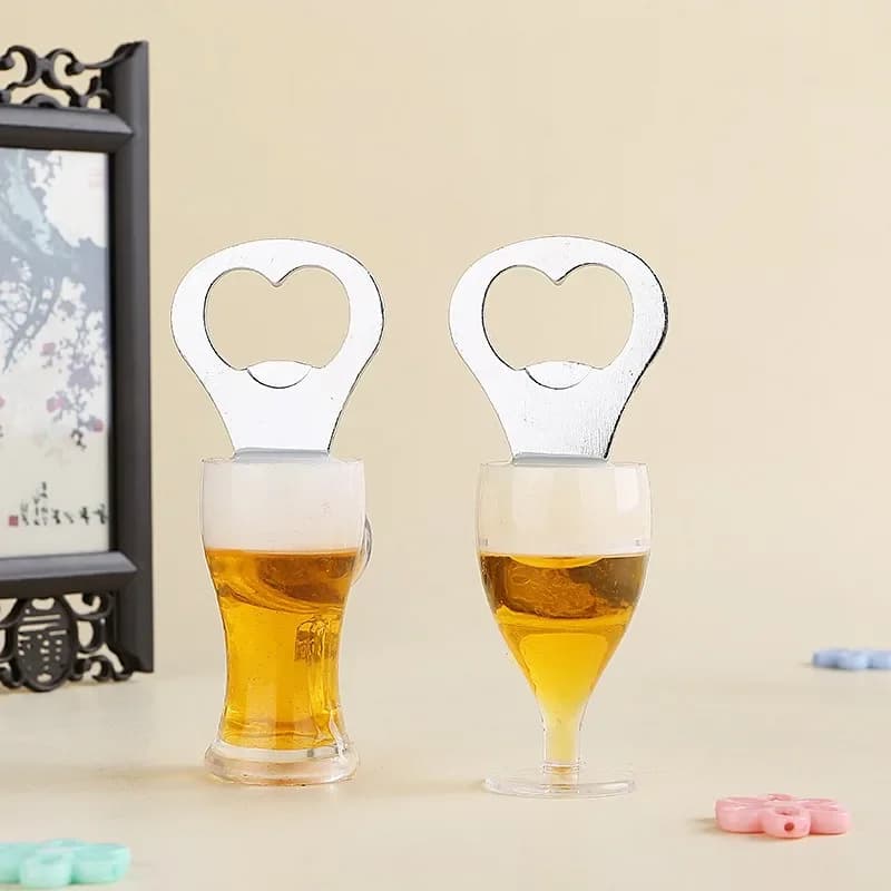 Simulazione creativa acrilico boccale di birra apribottiglie personalizzato divertente strumento Bar apribottiglie in metallo