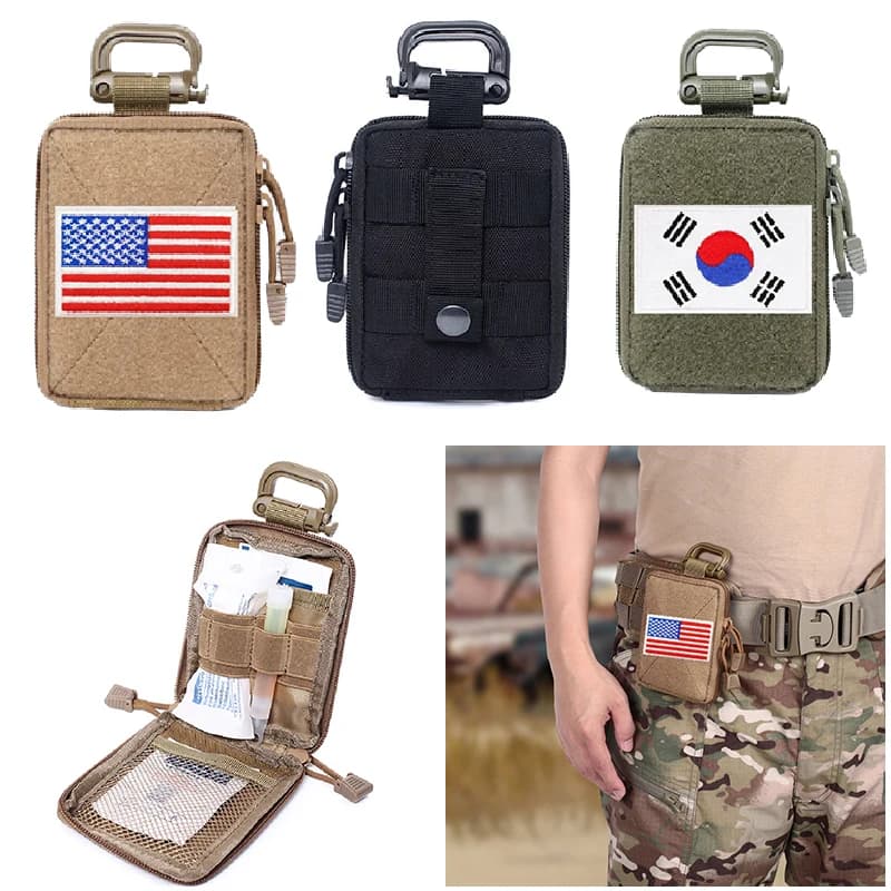 Outdoor Sports Molle EDC Tool Pouch EMT Organizer Small Pocket Bag Travel Hiking Camping Hunting Accessories Belt Waist Bags