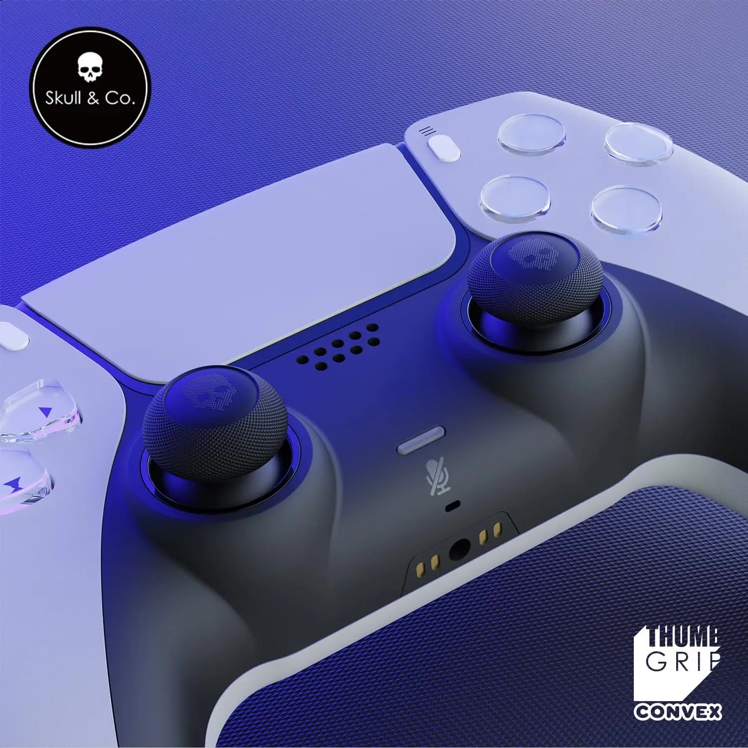 Skull & Co. Set di Copri-Joystick per PS5/PS4/NS Switch PRO, Protezione per Pulsanti e Impugnatura Analogica