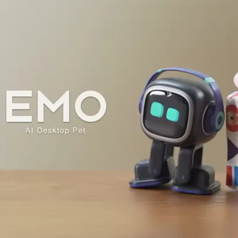 Robot AI da tavolo EMO Rux con dialogo vocale, monitoraggio remoto, intelligenza artificiale, cameretta per bambini, robot AI intelligente