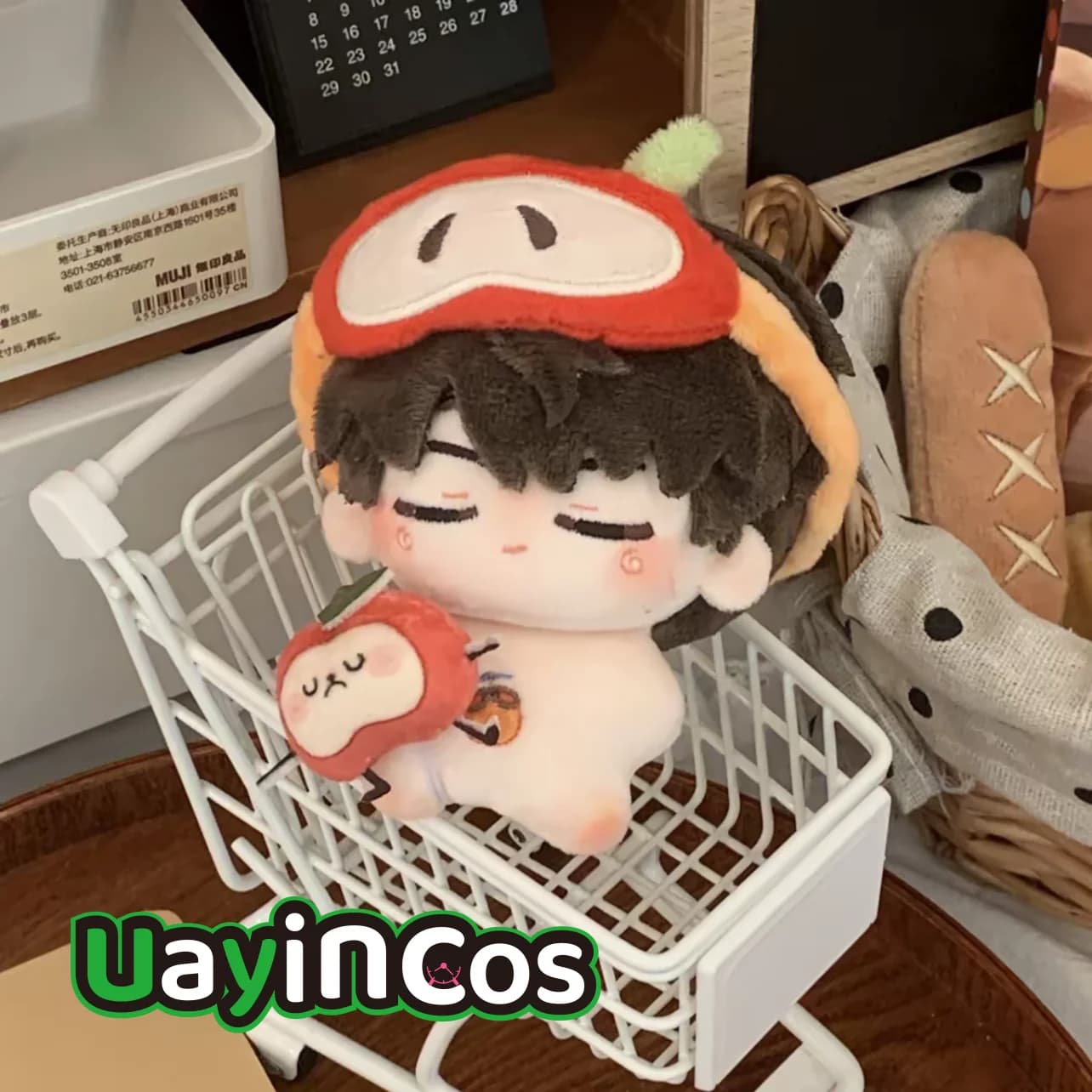 10 cm Love and Deepspace Plush, Sylus Caleb Rafayel, with clothes, key rings, bag, series Sleep, backpack, mask for eyes, anime and game