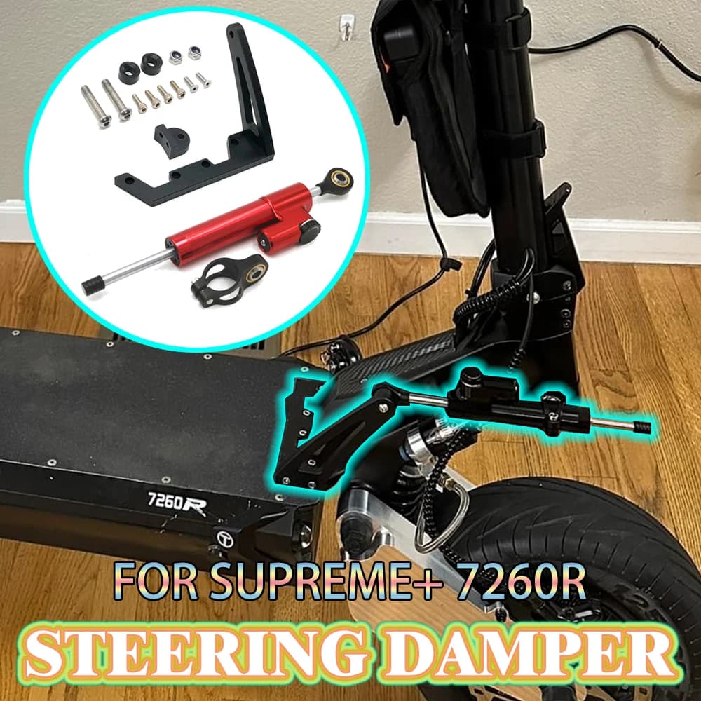 Ammortizzatore di Sterzo 7260R V1 V2 per TEVERUN Supreme+ con Staffa di Smorzamento, Ricambio per Scooter Elettrico