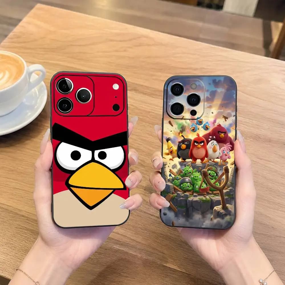 Game A-Angrys B-Birds-S Phone Case For iPhone 17, 16,15,14,13,12,11 Plus,Pro Max, Others Soft Black Cover