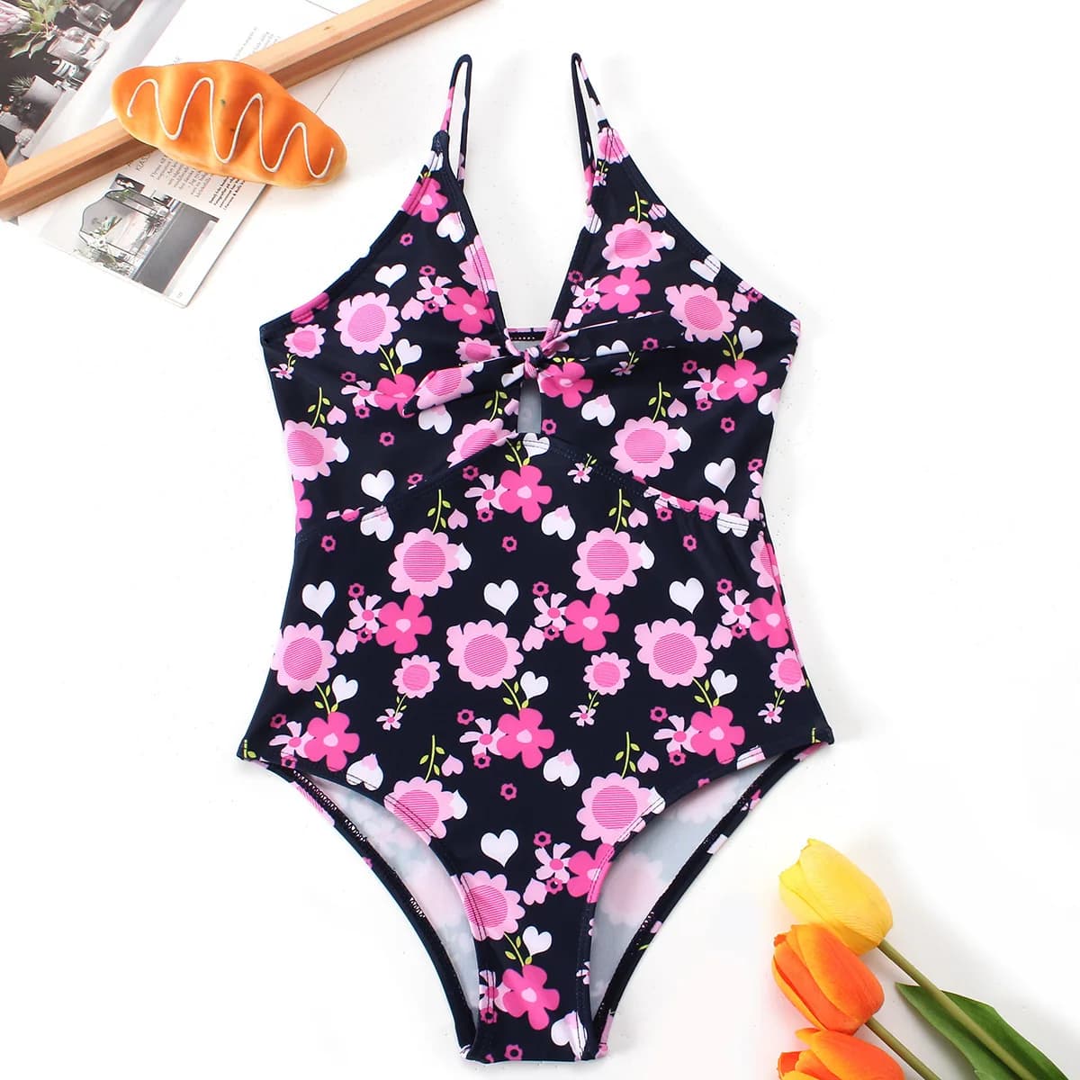 Floral Girls Full Swimwear 7-12 Years Swimwear Children's Swimwear 2025 Swimwear Beach Costume for Girl