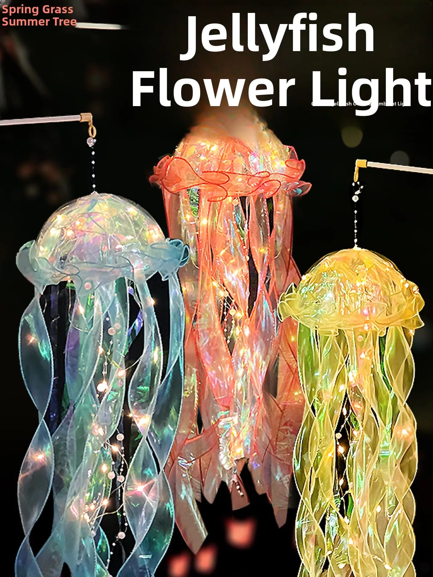 Kit Materiali per Lanterna Medusa Fai-da-Te per Bambini, Luce a Sfera Luna e Stelle, Lanterna Portatile Luminosa
