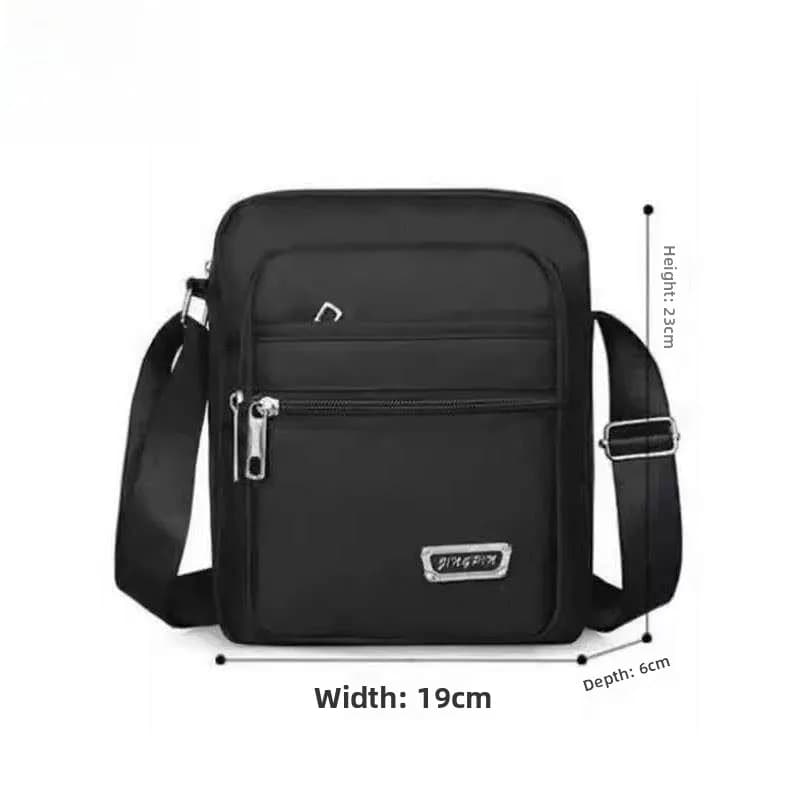Large Capacity Multi-Layer Oxford Cloth Backpack Waterproof Single Shoulder Crossbody Bag Nylon Fabric Travel Casual Men's Bag