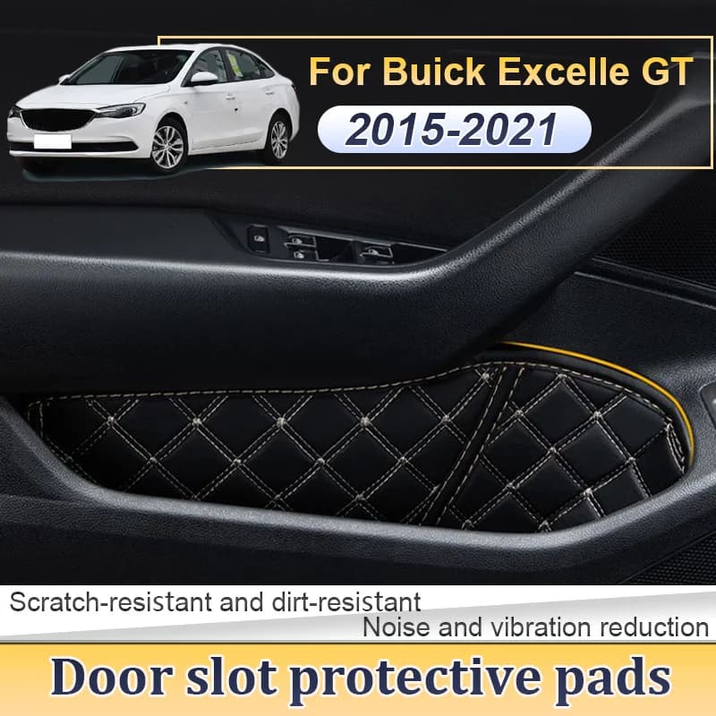 For Buick Excelle GT 2015 2016 ~ 2021 Door Anti-Disposable Storage Box Zerbino Leather Door Groove Zerbino Interior Decoration Car Accessories