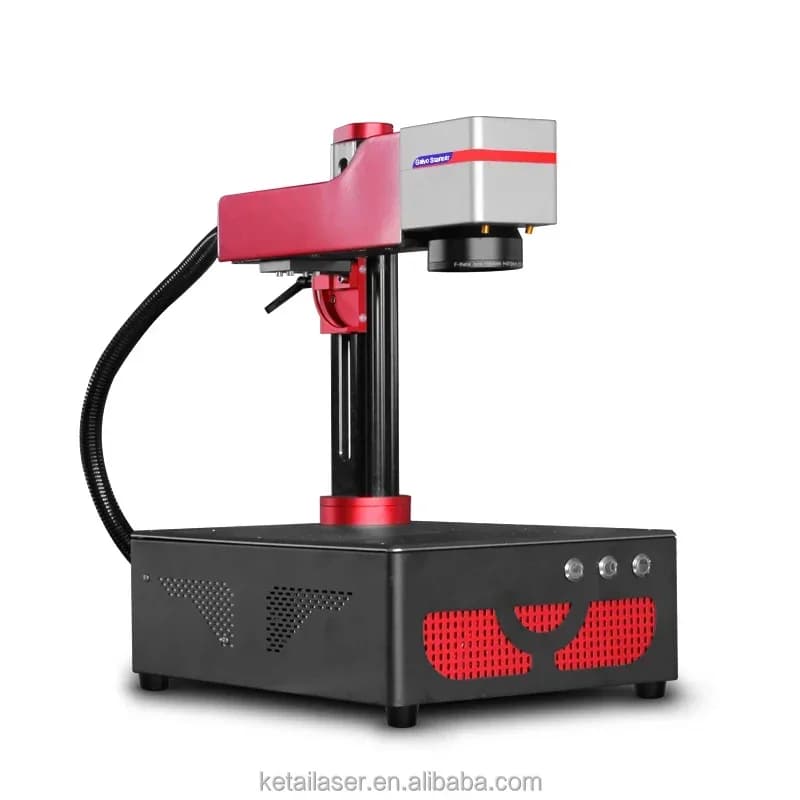a Fiber laser marking machine portable laser engraving machine mini raycus fiber laser