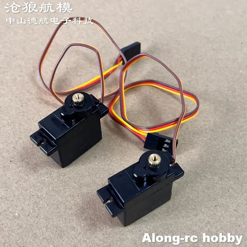 2 Pezzi Micro Servo Analogico Impermeabile 9g 12g con Ingranaggi in Metallo AL09MA per Aliante Elicottero Aeroplano Hobby Parti di Modellini RC