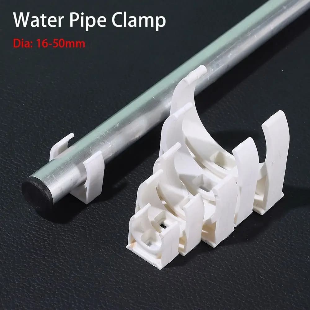 10 Pz 16/20/25/32/40/50mm PVC Pipe Clamps Garden Irrigation Connector Aquarium Fish Tank Irrigation Adapter Fittings