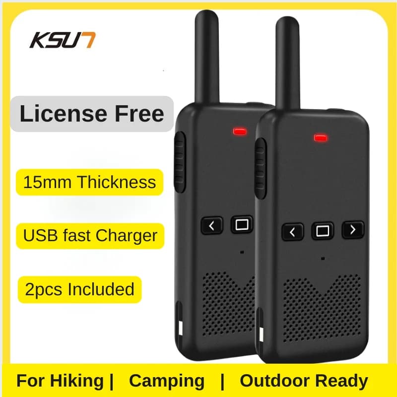 Walkie Talkie Super Sottile Mini 2W Radio per Bambini Famiglia Campeggio Escursionismo Radio Bidirezionale