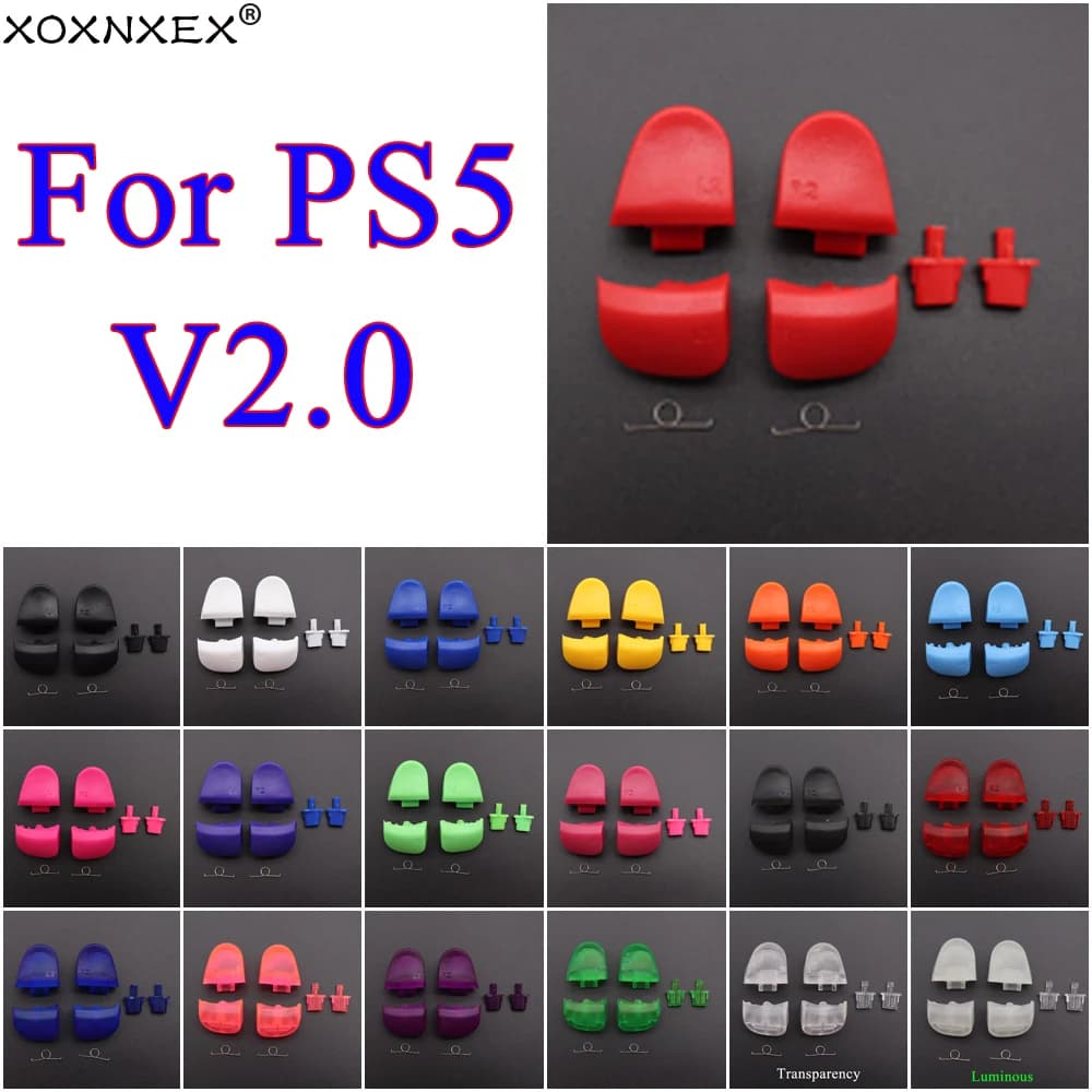 1 Set L1 R1 L2 R2 Trigger Shoulder Buttons With Springs For PS5 V2 V2.0 BDM-020 Controller Replacement Keys Repair Accessories