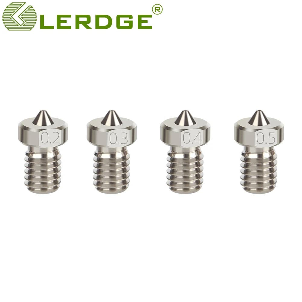 Lerdge Titanium v6 0.2/0,3/0,4/0,5 mm High hardness 3D printer nozzles for 1,75 mm PETG ABS TPU filament
